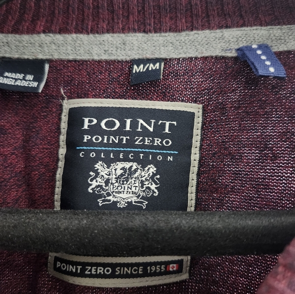 Point Zero cotton sweater medium maroon - Picture 4 of 6